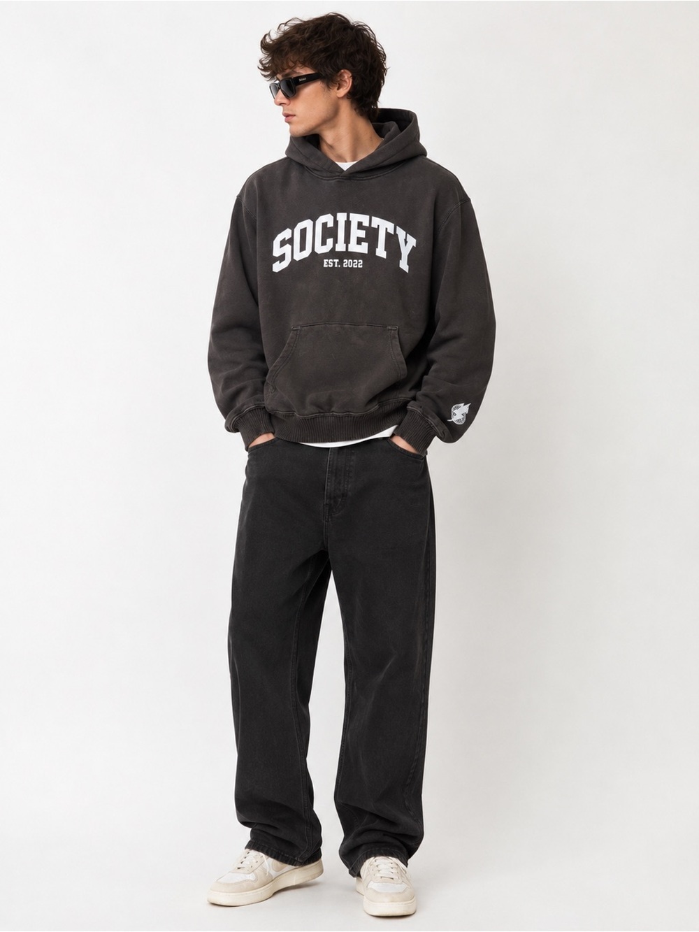 Elwood Society Hoodie Size Small Oversized